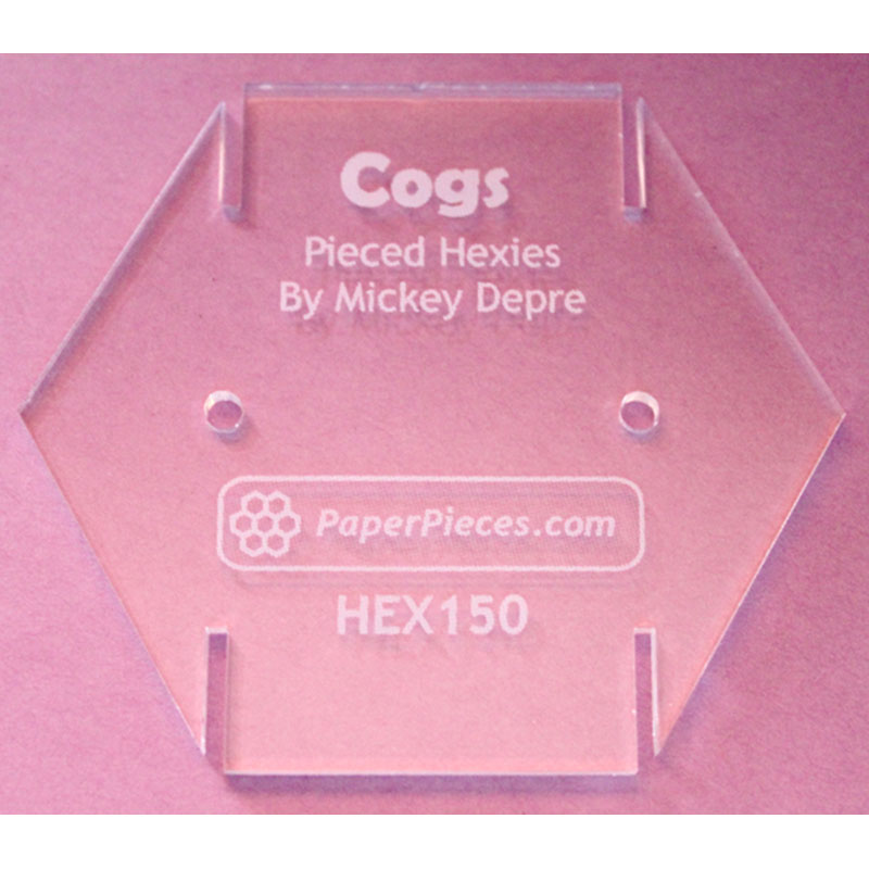 Cog's Acrylic 1.5" Hexie Template for Paper Piecing 