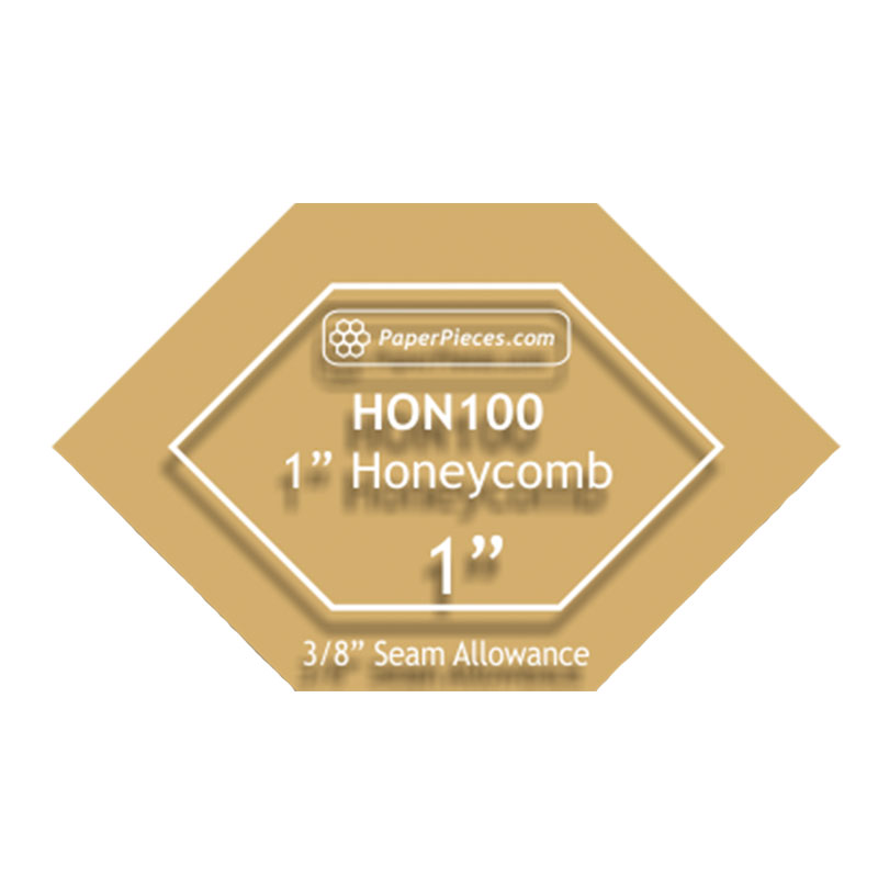 Acrylic 1" Honeycomb Template for English Paper Piecing
