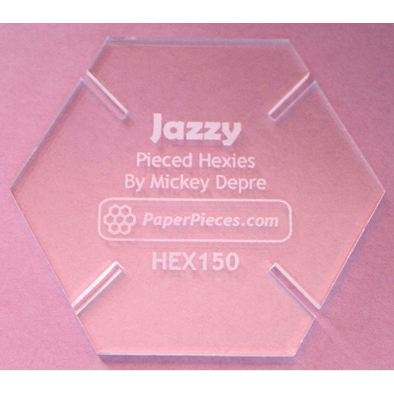 Jazzy Acrylic 1.5" Hexie Template English Paper Piecing 
