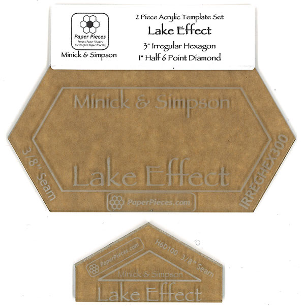 Lake Effect Acrylic Quilt Template - set of 2 - for Paper Pi