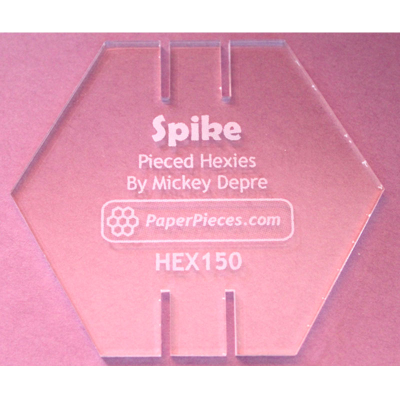 Spike Acrylic 1.5" Hexie Template English Paper Piecing