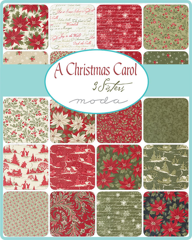 A Christmas Carol Berry - Snowflake - Quilt Fabric