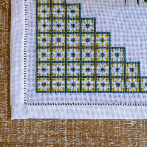 Polina - Cross Stitch Kit, different perspective #1, zoomed in. Select this picture to zoom back out.