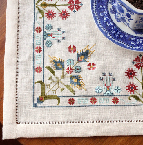Blue Larkspur - Cross Stitch Kit, zoomed in. Select this picture to zoom back out.
