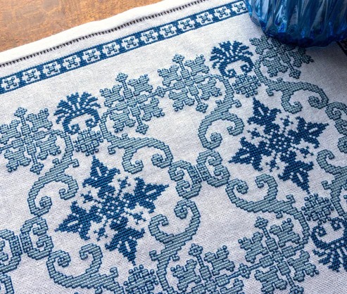 Stavroula - Cross Stitch Kit, different perspective #1, zoomed in. Select this picture to zoom back out.