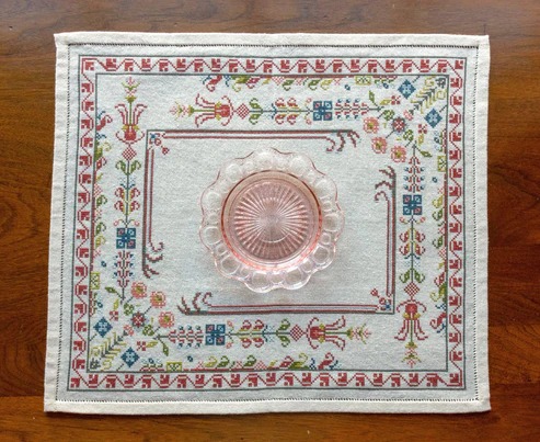 Evangeline Border - Cross Stitch Kit, different perspective #1, zoomed in. Select this picture to zoom back out.