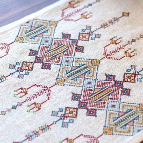 Kolimbari Diamonds - Cross Stitch Kit, different perspective #1, zoomed in. Select this picture to zoom back out.