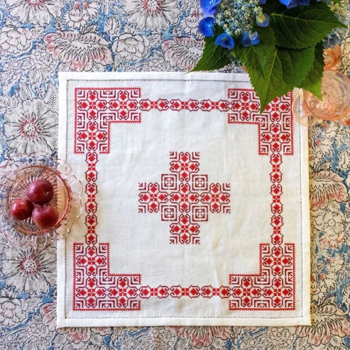 Romanian Basket - Cross Stitch Kit, different perspective #1, zoomed in. Select this picture to zoom back out.