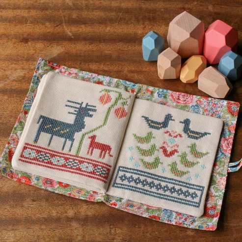 Byzantine Beasts - Cross Stitch Kit, different perspective #3, zoomed in. Select this picture to zoom back out.