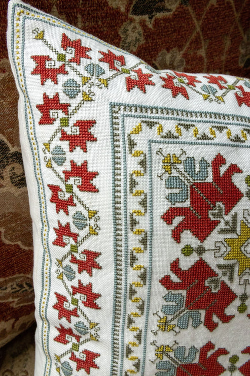Sofia Tulips - Cross Stitch Kit, different perspective #1, zoomed in. Select this picture to zoom back out.
