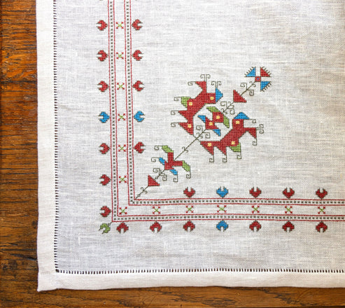 Thracian Rose - Cross Stitch Kit, different perspective #1, zoomed in. Select this picture to zoom back out.