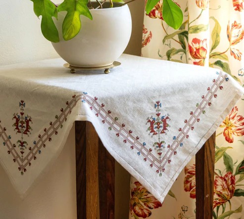 Thracian Rose - Cross Stitch Kit, zoomed in. Select this picture to zoom back out.