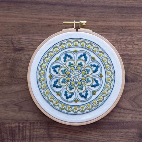 Myra Medallion - Embroidery Stick and Stitch, zoomed in. Select this picture to zoom back out.