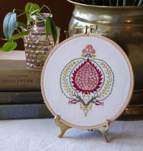 Peloponnesian Pomegranate - Embroidery Stick and Stitch, different perspective #2, zoomed in. Select this picture to zoom back out.