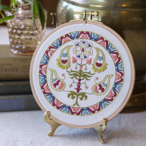 Tree of Life - Embroidery Hoop Kit, zoomed in. Select this picture to zoom back out.