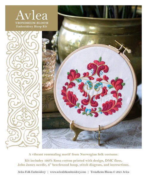 Trondheim Bloom - Embroidery Stick and Stitch, different perspective #1, zoomed in. Select this picture to zoom back out.
