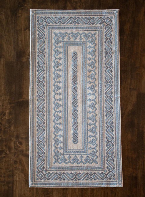 Byzantine Scroll and Meander - PDF Cross Stitch Pattern, zoomed in. Select this picture to zoom back out.