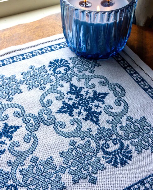 Stavroula - PDF Cross Stitch Pattern, different perspective #1, zoomed in. Select this picture to zoom back out.