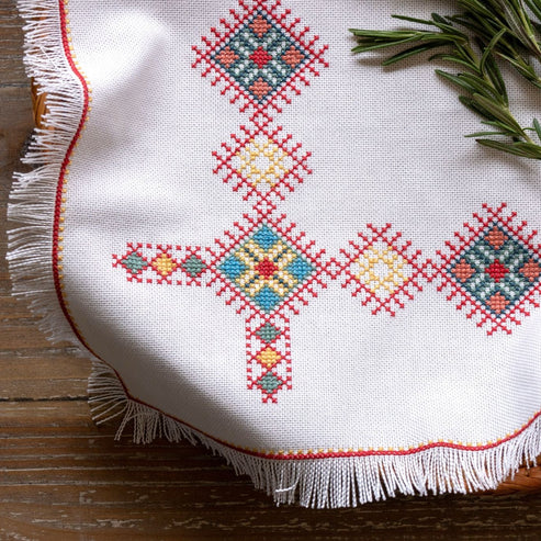 Demetra - Cross Stitch Pattern, different perspective #1, zoomed in. Select this picture to zoom back out.