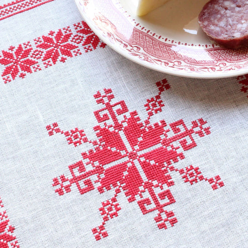 Baltic Easter Basket - Cross Stitch Pattern, different perspective #1, zoomed in. Select this picture to zoom back out.