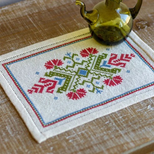 BitKit Dianthia - Cross Stitch Pattern, zoomed in. Select this picture to zoom back out.