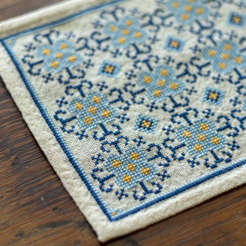 BitKit Placidia Floral - Cross Stitch Pattern, different perspective #1, zoomed in. Select this picture to zoom back out.