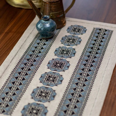 Blue Hellebore - Cross Stitch Pattern, zoomed in. Select this picture to zoom back out.