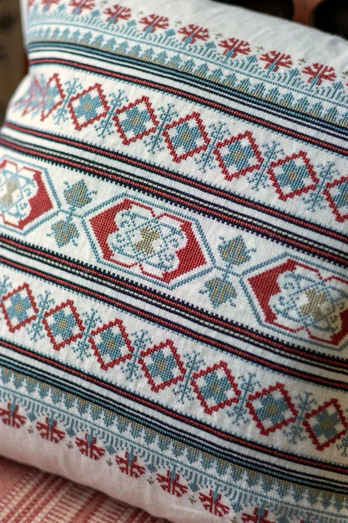 Celestial Blue - Cross Stitch Pattern, different perspective #1, zoomed in. Select this picture to zoom back out.
