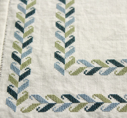 Daphni - Cross Stitch Pattern, different perspective #1, zoomed in. Select this picture to zoom back out.