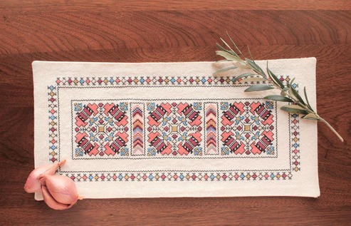 Despina's Anemone - Cross Stitch Pattern, zoomed in. Select this picture to zoom back out.