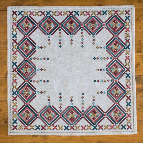 Etruscan Diamonds - Cross Stitch Pattern, zoomed in. Select this picture to zoom back out.