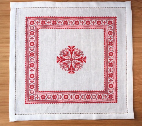 Pascha Basket 2022 - Easter Cross Stitch Pattern, zoomed in. Select this picture to zoom back out.
