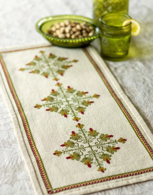 Rhodora - Cross Stitch Pattern, zoomed in. Select this picture to zoom back out.