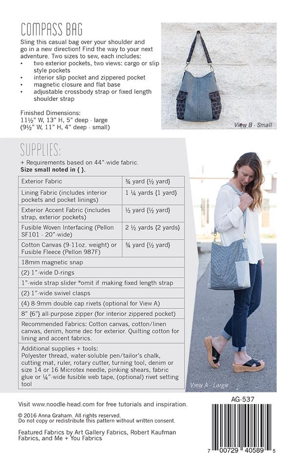 Compass Bag - Sewing Pattern