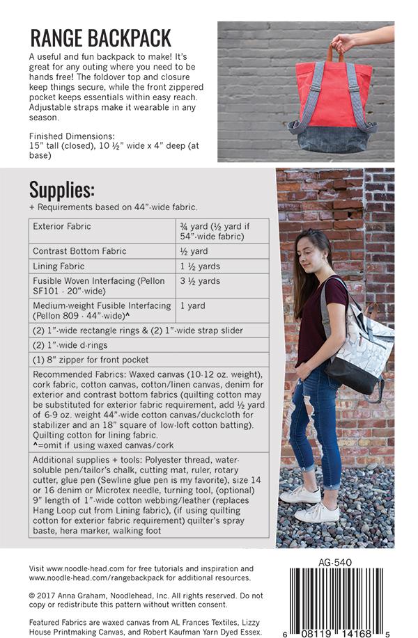 Range Backpack - Sewing Pattern