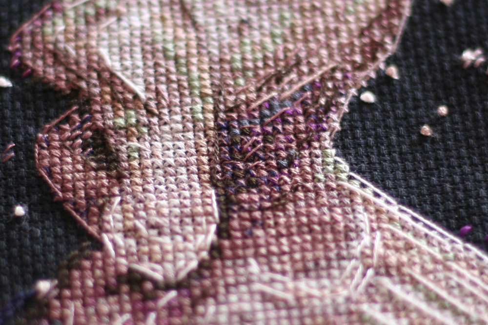 Wish Star - Cross Stitch Kit, different perspective #1, zoomed in. Select this picture to zoom back out.