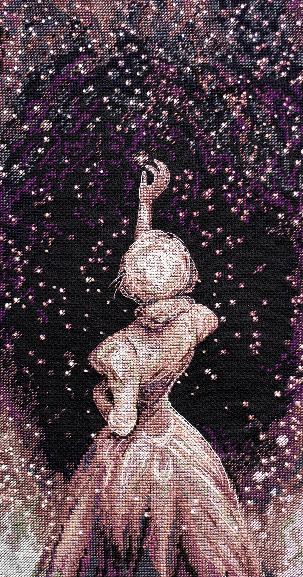 Wish Star - Cross Stitch Kit, zoomed in. Select this picture to zoom back out.