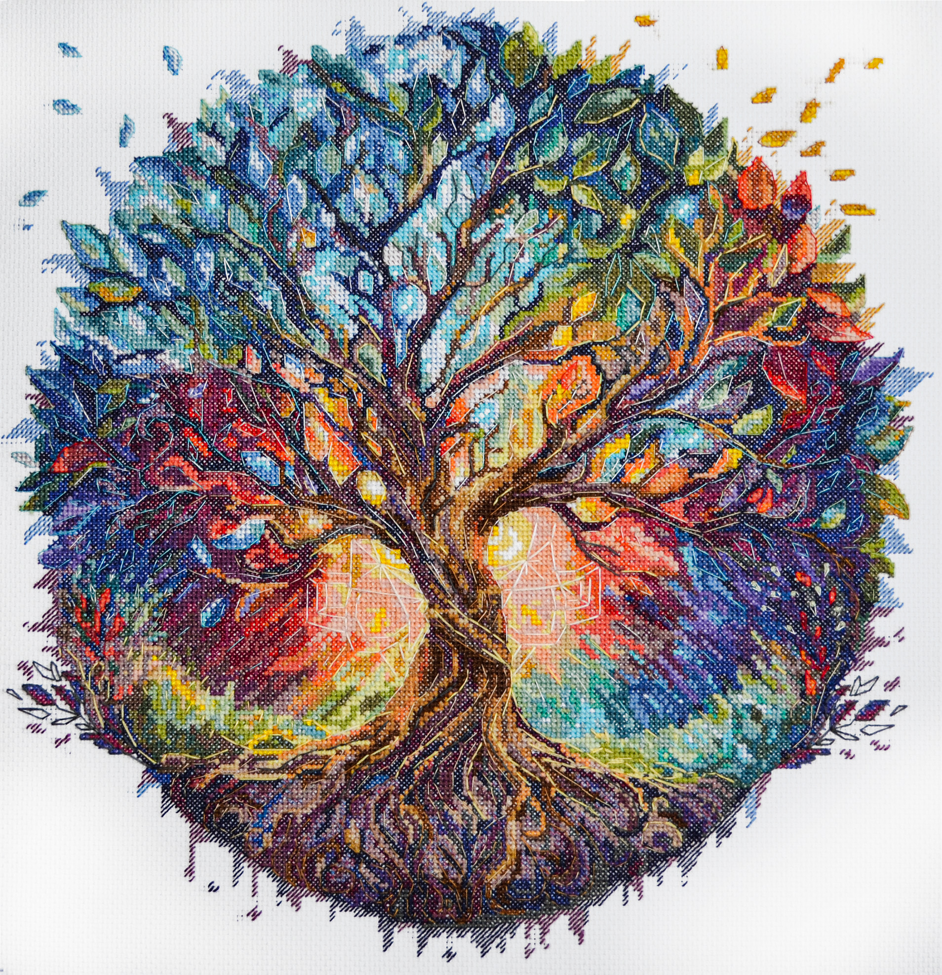 The Center of the Universe - Cross Stitch Kit, zoomed in. Select this picture to zoom back out.