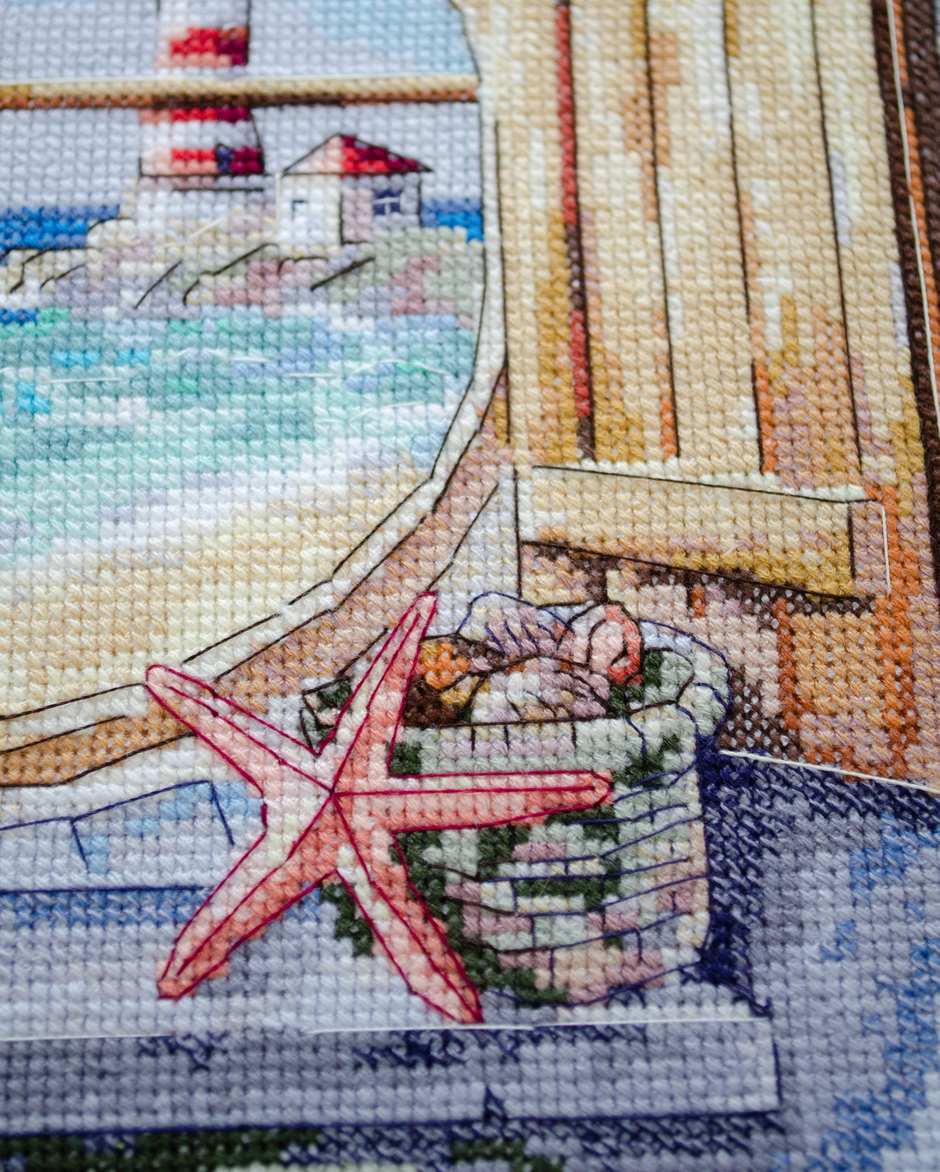 Whisper of the Wind - Cross Stitch Kit, different perspective #1, zoomed in. Select this picture to zoom back out.