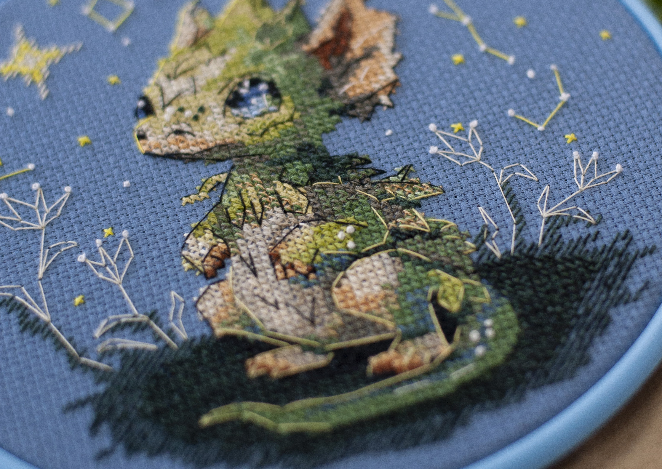 The Star Lighter - Cross Stitch Kit, different perspective #1, zoomed in. Select this picture to zoom back out.