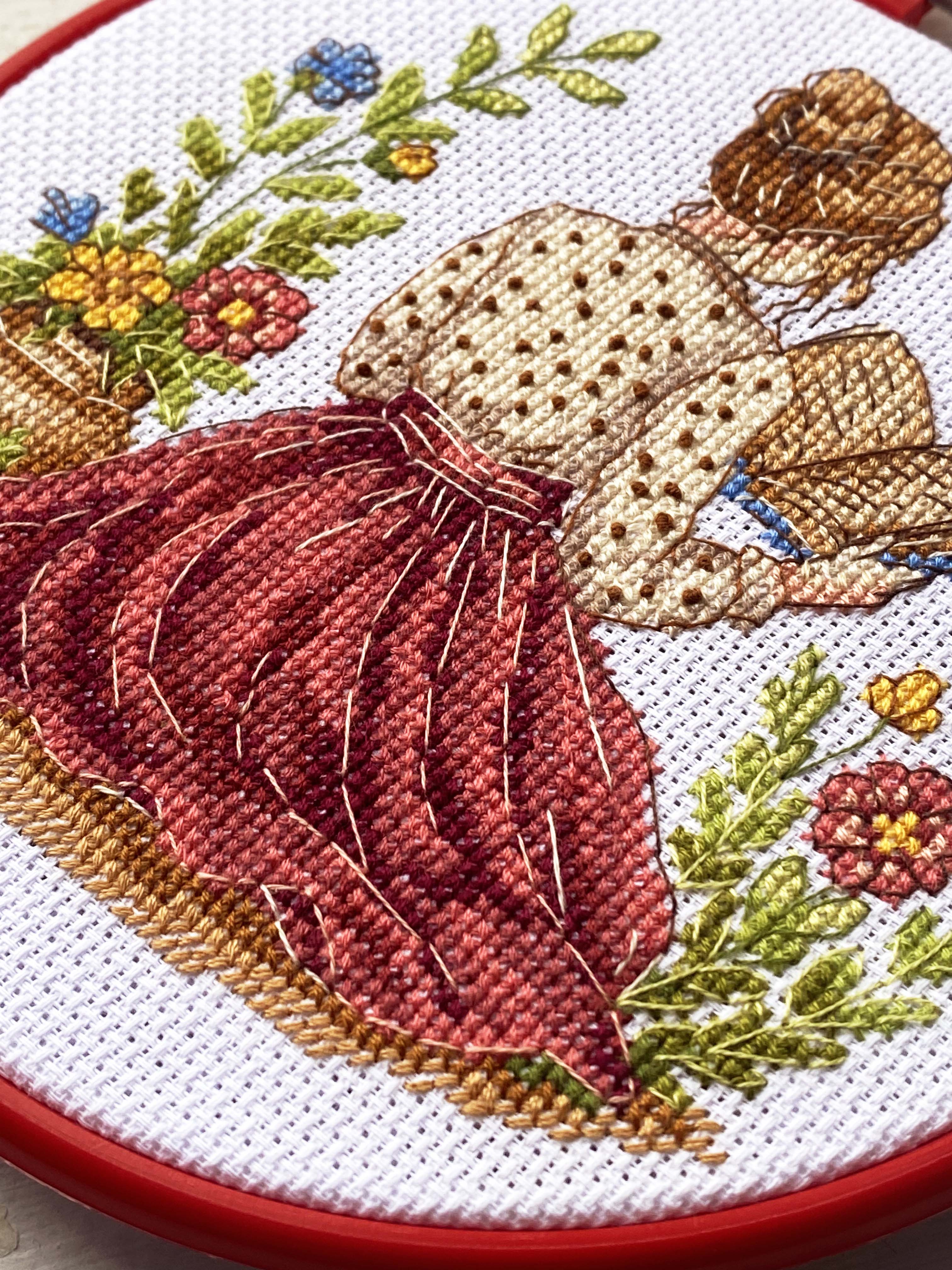 Unfinished Story - Cross Stitch Kit, different perspective #1, zoomed in. Select this picture to zoom back out.
