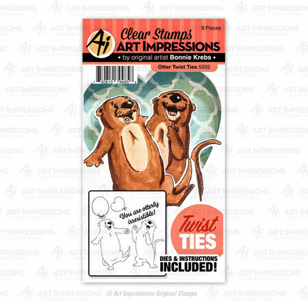 Otter Twist Ties - Clear Stamps and Dies