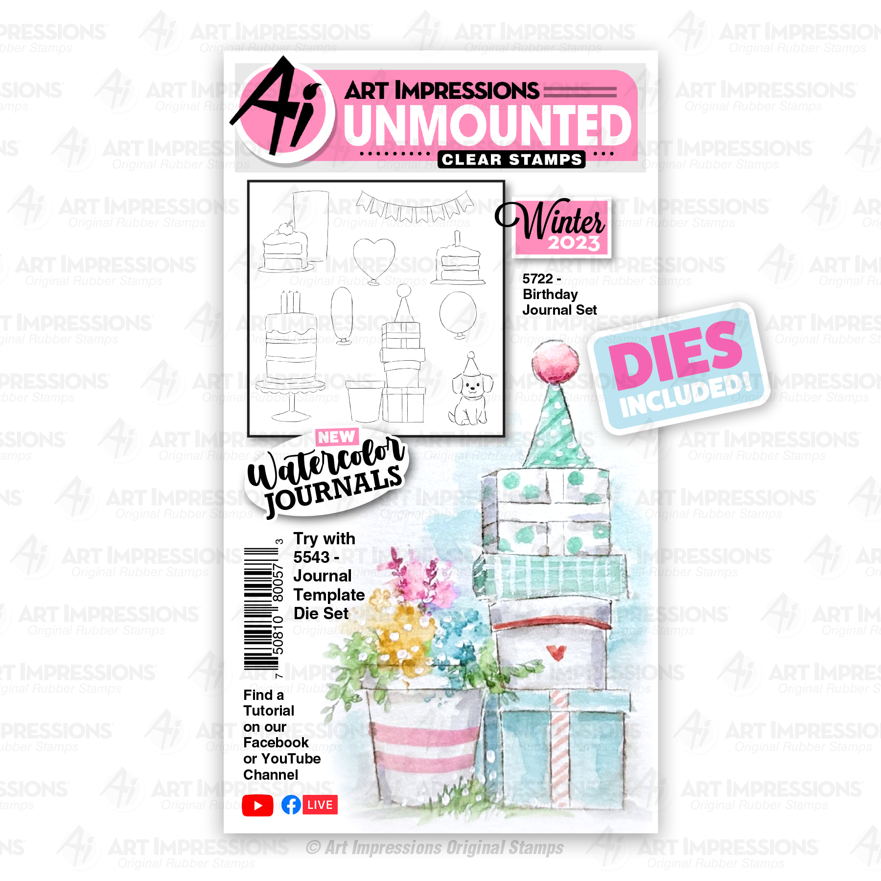 Birthday Journal Set - Clear Stamp