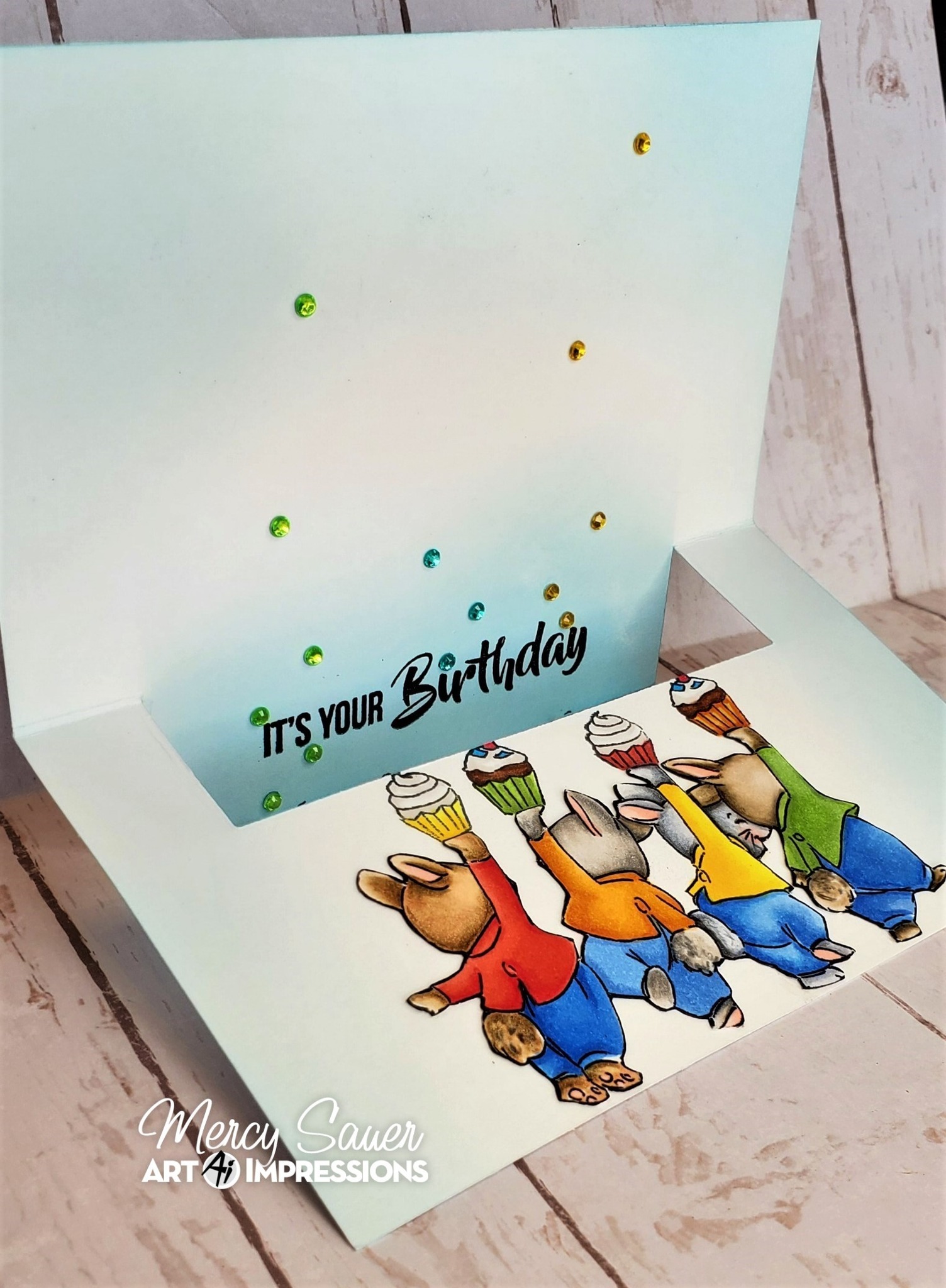 Happy Spring Flip Card - Clear Stamp