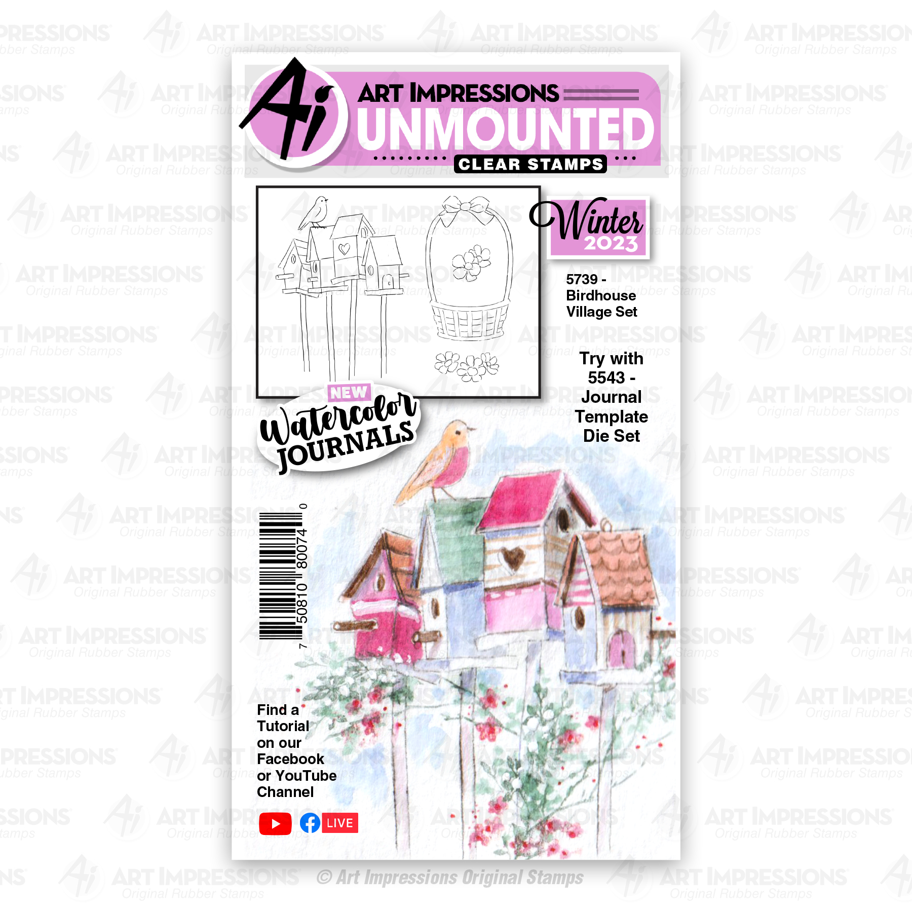 Birdhouse Village - Clear Stamp