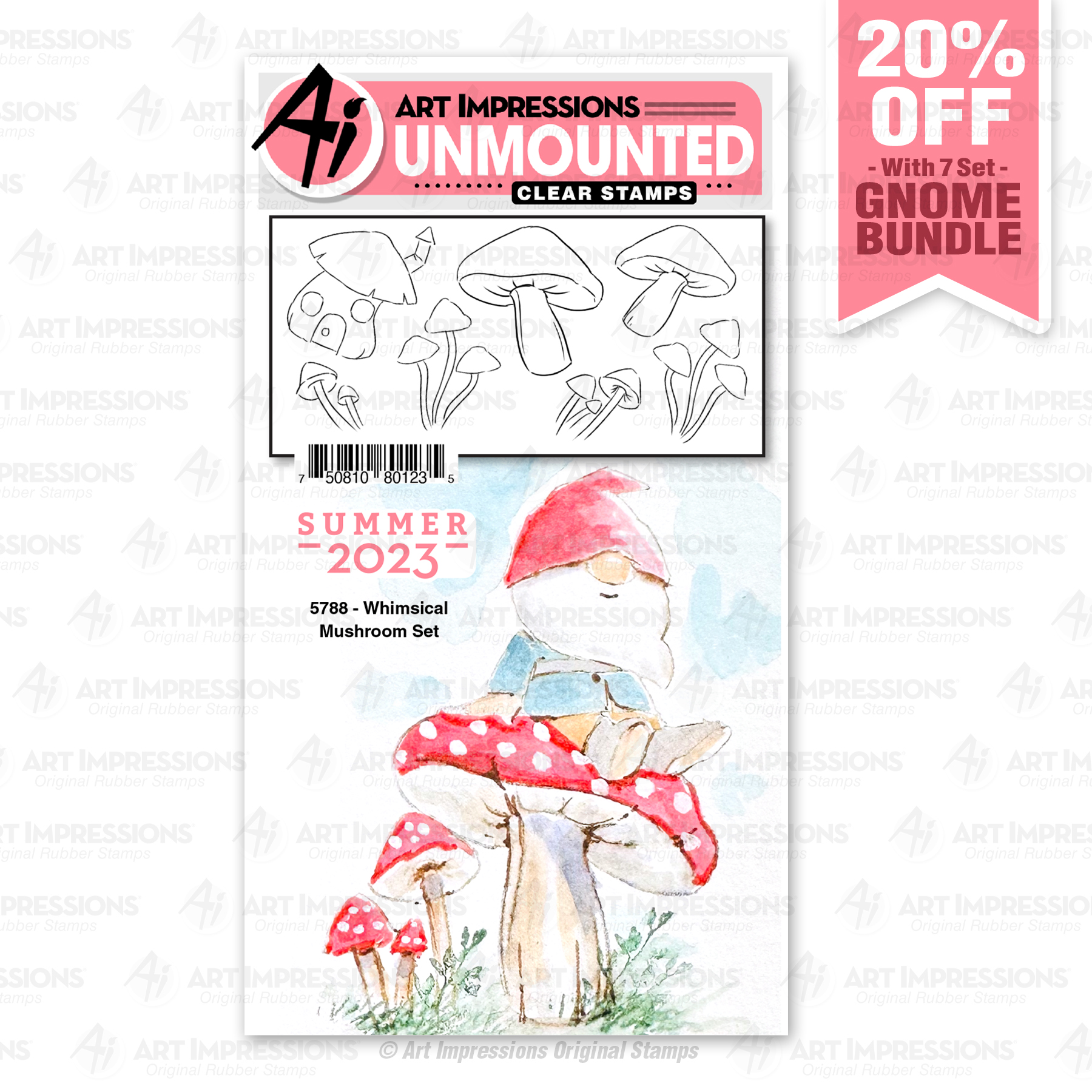 Whimsical Mushrooms - Clear Stamp 