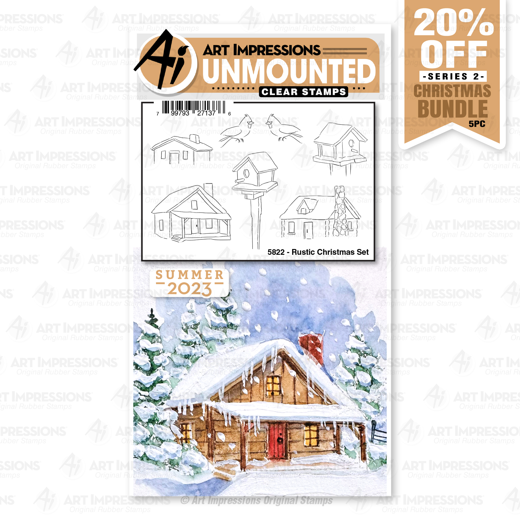 Rustic Christmas Set - Clear Stamp