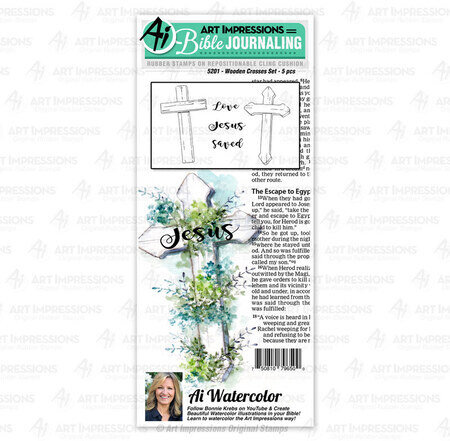 Wooden Crosses - Christian Clear Stamp Set