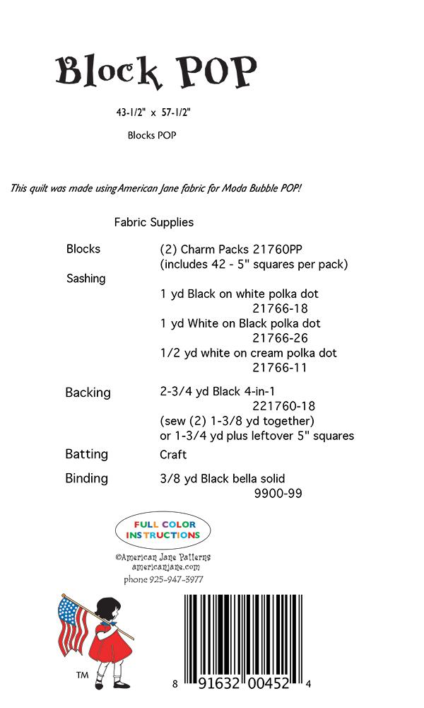Block Pop - Quilt Pattern