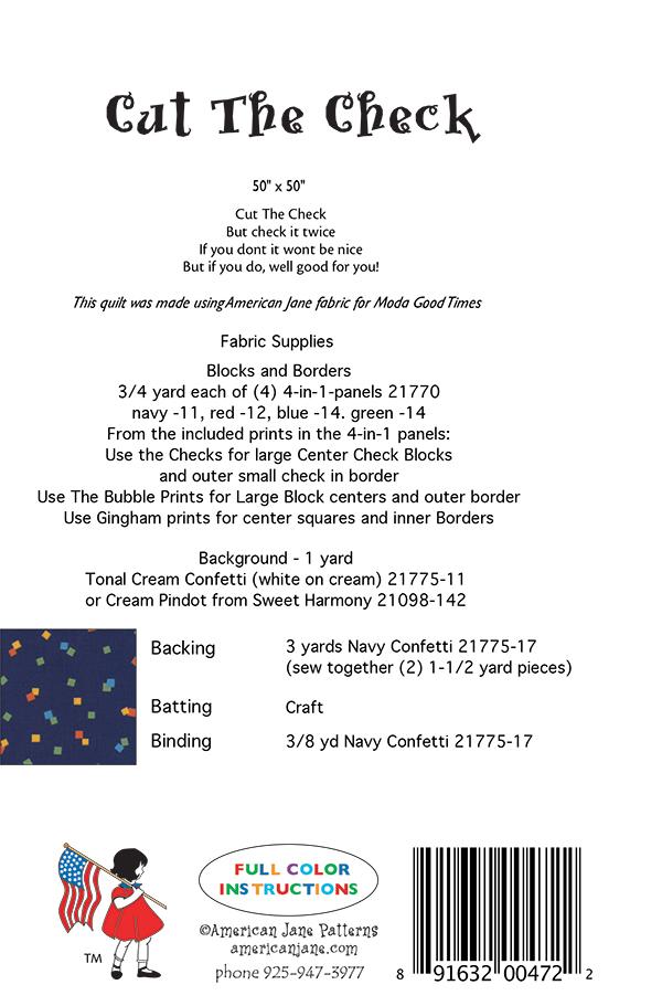 Cut The Check - Quilt Pattern